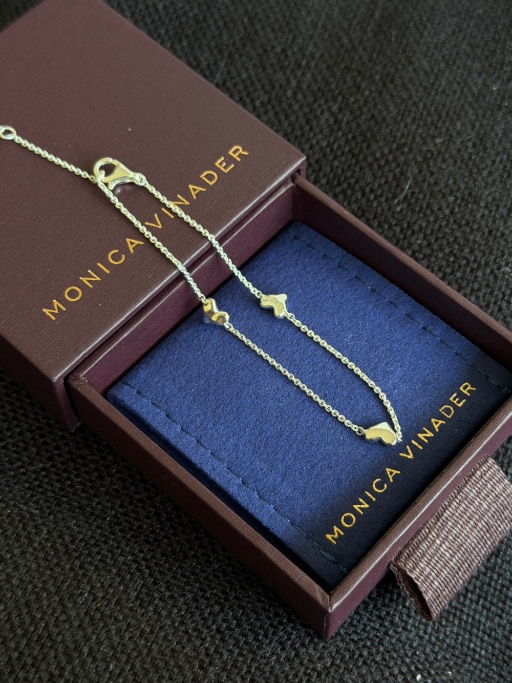 Monica Vinader Heart station Chain Bracelet